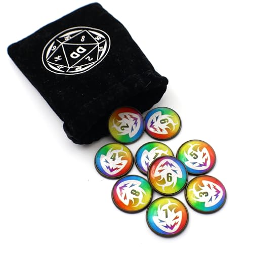 D&D Numbered Monster Token Markers for Dungeons and Dragons (Elemental) - style: Elemental