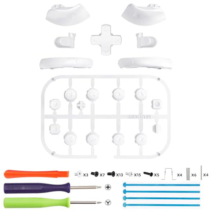 eXtremeRate DIY Replacement Full Set Buttons for Joycon 2, Custom ABXY Direction Keys Dpad + - C Home Capture Release L R ZR ZL Trigger Buttons for Nintendo Switch 2 Controller - White - color: White