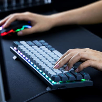 E-YOOSO Hz-61 60% Wired RGB Gaming Keyboard, Magnetic Switch, Hot-Swap | 8000Hz polling, rapid trigger, DKS/MT/TGL, 14 RGB modes, double-shot PBT keycaps, Type-C detachable, compact design.