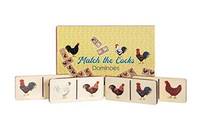 Boxer Gifts Match The Cocks Novelty Dominos Game Set | Funny Rude Secret Santa Gift for Her Wooden Pieces