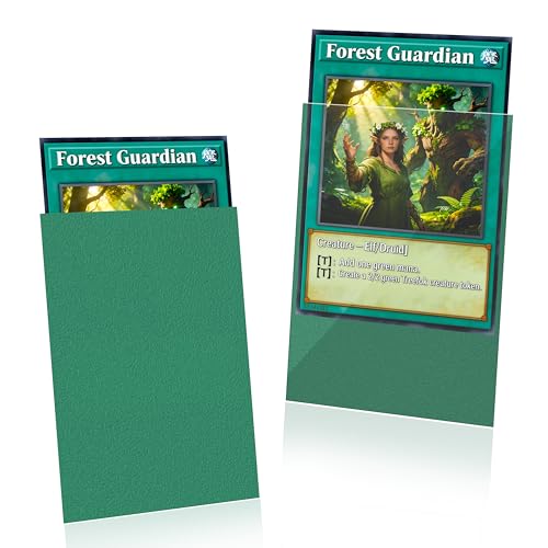 Green MTG Card Sleeves 200 Pack Matte Trading Card Sleeves Sturdy Card Protector for Perfect Shuffling - Compatible with MTG, TCG and Sport，Game Cards - color: Green, size: 200Pack Card Sleeves