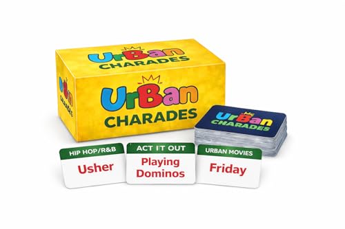 Party Game – 150 Funny Guessing Cards for Adults, Teens & Families | Hip Hop, Urban Movies, Famous People, Hood Slang & Act It Out | Black Card Game for Game Night