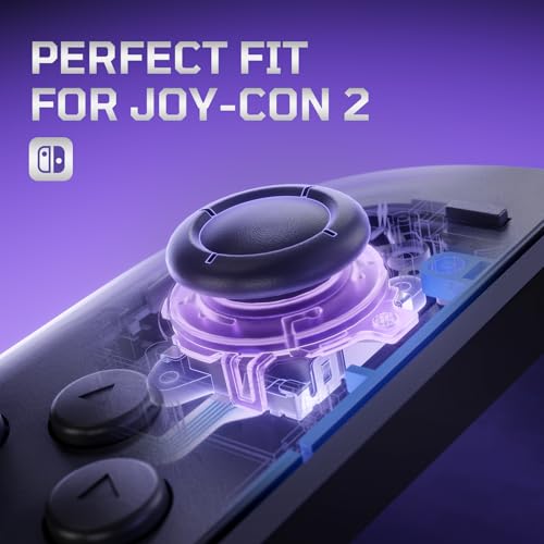 eXtremeRate Replacement 3D Joystick for Nintendo Switch 2 JoyCon, Controller Left Right Analog Stick Thumbsticks with Repair Tools for JoyCon 2, Multi-Colors Options - Clear Atomic Purple - color: Clear Atomic Purple