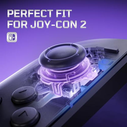 eXtremeRate Replacement 3D Joystick for Nintendo Switch 2 JoyCon, Controller Left Right Analog Stick Thumbsticks with Repair Tools for JoyCon 2, Multi-Colors Options - Clear Atomic Purple - color: Clear Atomic Purple