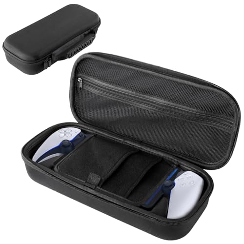 CoBak Hard Carrying Shell Case for PlayStation Portal Remote Player -with Screen Protective Cover, Accessories Storage Bag & Hard Shell for Ultimate Protection - color: Black Case
