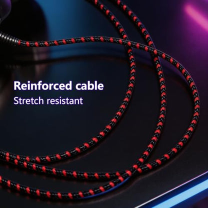 Wired Gaming Headset,Removable Mic,USB-C,3.5mm Audio Jack