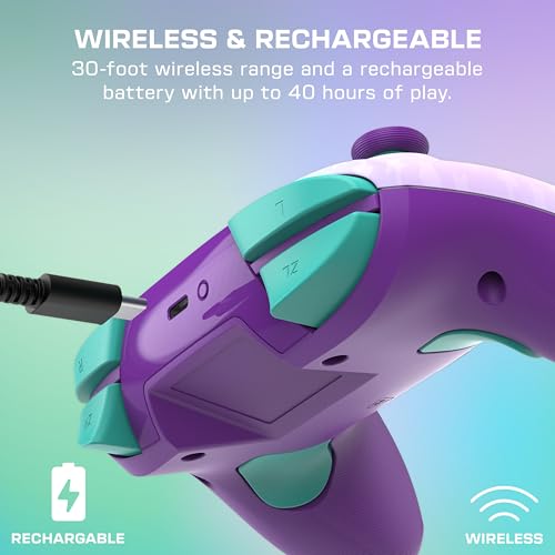 Turtle Beach Rematch Wireless Controller Invincible Mario Nintendo Switch 2 | Nintendo Switch Lite, OLED, Glow-in-the-Dark Design, Rechargeable 40-Hr Battery, 2 Mappable Back Buttons, Invincible Mario - color: Invincible Mario