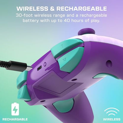 Turtle Beach Rematch Wireless Controller Invincible Mario Nintendo Switch 2 | Nintendo Switch Lite, OLED, Glow-in-the-Dark Design, Rechargeable 40-Hr Battery, 2 Mappable Back Buttons, Invincible Mario - color: Invincible Mario