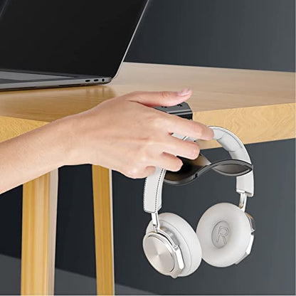 2-Pack Never Fall Headphone Hook Wall Mount Headset Holder White | Stand fixted with screws for airpods max sennheiser sony bose beats akg - color: White Z(2 Pack)