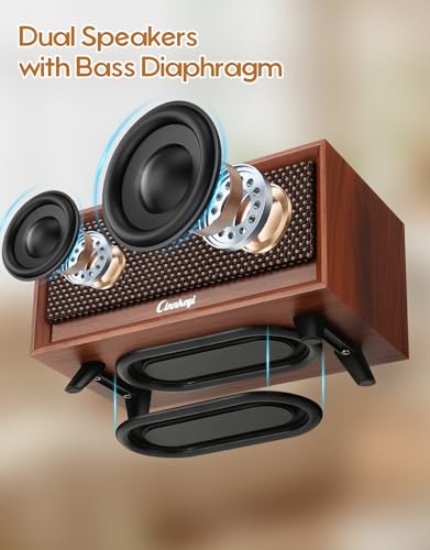 Wooden PC Soundbar Computer Speakers –PC Speakers USB Powered | PC| Line-In | Bluetooth 3 Modes, 3.5mm/USB Input Wooden Computer SoundBar Compact Stereo Speaker for Desktop, Laptop, Monitor, Tablet