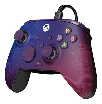 Turtle Beach Rematch Advanced Wired Gaming Controller for Xbox & PC | Xbox Series X|S, Xbox One, PC, 2 Remappable Buttons, Hall-Effect Triggers, Audio Controls, Mic Mute, Ergonomic, Purple Fade - color: Purple Fade