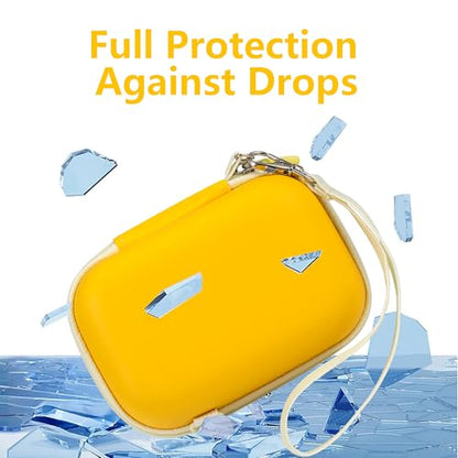 Leayjeen Kids Camera Case for Goopow/Mgaolo Kids Camera-Yellow | Fits CIMELR/Seckton/OZMI Kids Toy Cameras and Children Digital Camera,Shockproof Water-Resistant Hard EVA Shell(Case Only) - color: Yellow