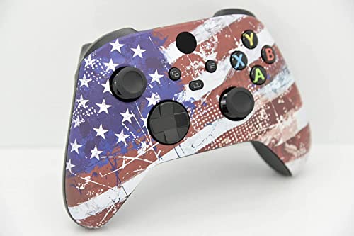 Hand Crafted Custom Controller Compatible with Xbox Series X/S & Xbox One (U.S Flag) - color: U.S Flag