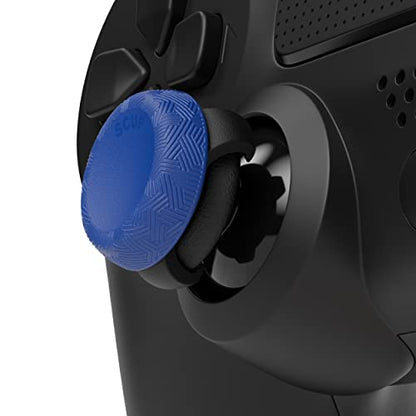 SCUF Control Thumbstick Grips - 4 Pack with 2 Bases - Tactic - Joystick Thumb Grips For Xbox One and Xbox Series X & S, PS4, PS5, Nintendo Switch Pro Controller - Blue - color: Blue, size: 4 Pack, style: Tactic