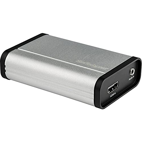 StarTech HDMI to USB-C Video Capture Device, 1080p, 60fps, TAA (UVCHDCAP) | External USB 3.0 Type-C Capture/Live Streaming, Comp with USB-C/USB-A/Thunderbolt 3, HDMI Audio/Video Recorder Adapter - size: Win & MacOS, style: HDMI to USB-C|Win & MacOS