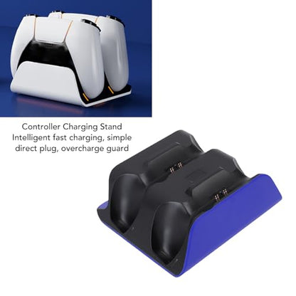 Tangxi PS 5 Controller Charger Station for Dual Wireless Controllers Simultaneous Charging, Compatible with PS 5 Pro, Slim, Dualsensess, Edge Controller (Blue) - color: Blue