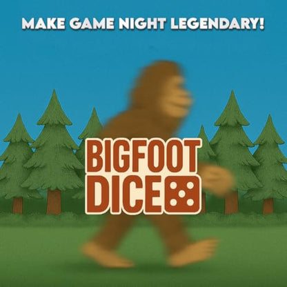 WhirlJoy Bigfoot Dice, Family Dice Game, Wilderness Photography Theme, Ages 12 and Up, 2+ Players