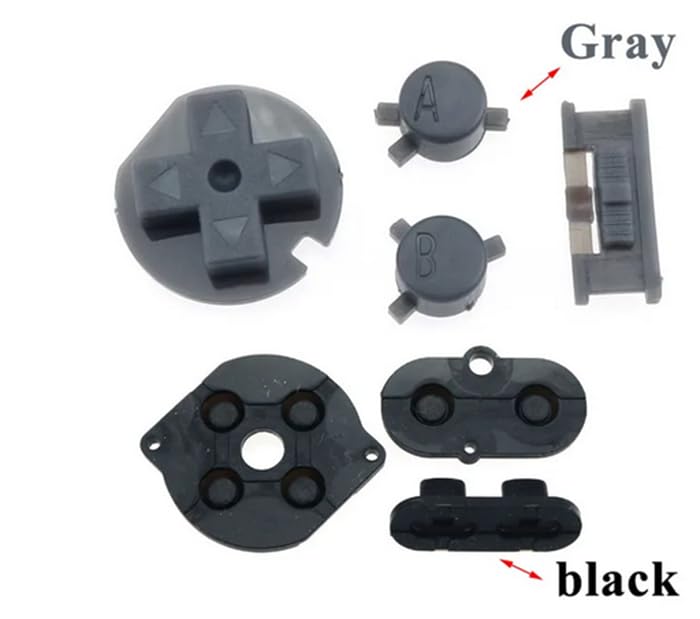 Silicone Rubber Conductive Button Pad with A B Power ON Off Buttons for Gameboy Color GBC (P) - color: P