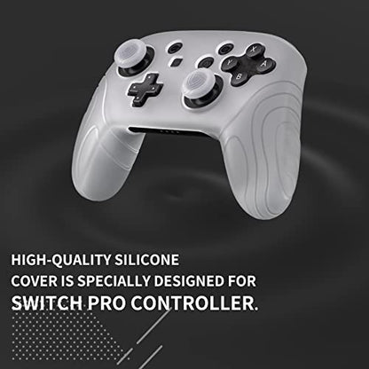 PlayVital Samurai Edition Glow in Dark Ergonomic Silicone Protective Case for Nintendo Switch Pro Controller, Soft Anti-slip Controller Grip Protector for Nintendo Switch Pro with Thumb Grips - Green - color: Green