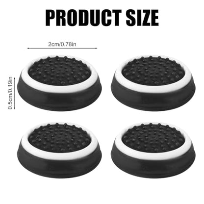 4pcs Thumb Grips, Full Protection Anti-Slip Anti-Scratch Anti-Fingerprint Protective Cover Thumb Joystick Cap Compatible with Xbox Series X/S Xbox One Switch Pro Controller(Black) - color: black