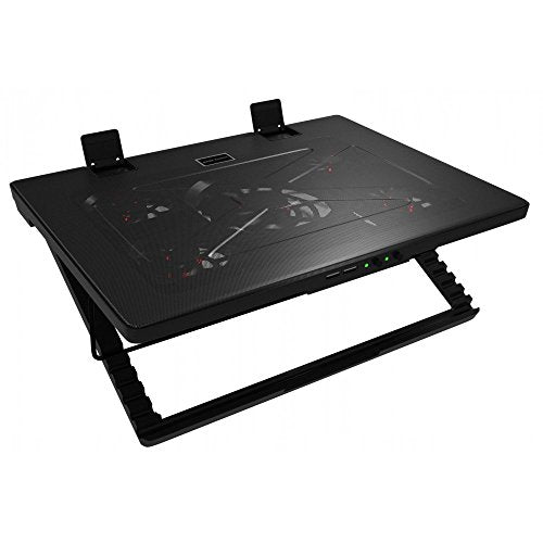 Mars Gaming MNBC2 Laptop Cooling Pad (Up to 17.3 Inches, 5 Fans, Red LED, 2x USB 2.0, Black)