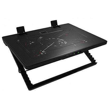 Mars Gaming MNBC2 Laptop Cooling Pad (Up to 17.3 Inches, 5 Fans, Red LED, 2x USB 2.0, Black)