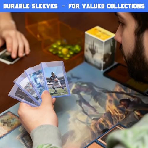 DEDC 20 Top Loaders Card Load Holder Storage for Trading Cards Sports Sleeves Hard Plastic 55 Point Protective Toploaders 3"x4" Rigid Memorabilia Collectibles - size: 55pt