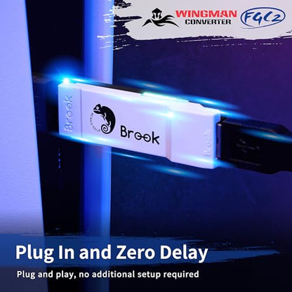 Brook Wingman FGC2 Converter with Keychain-Arcade Joystick Adapter Gamepad for PS5 & PC, Supports All PS5 Games (Official Exclusive Version)