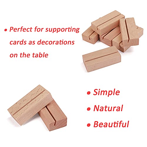 WILLOWDALE 12Pcs 2.17 Inch Place Card Holder, Photo & Picture Stand Holder | Wooden Card Stands for Display, Party Poster Paper Stand Wedding Table Number Holders for Home and Office Decoration - size: 12pcs 2.17"