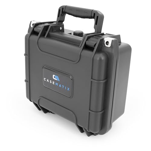 CASEMATIX 11" Waterproof Hard Case with Customizable Foam for Portable Electronics, Tools and Accessories - Hard Shell Small Plastic Case with Pre-Diced Travel Case Foam Interior - size: 11"