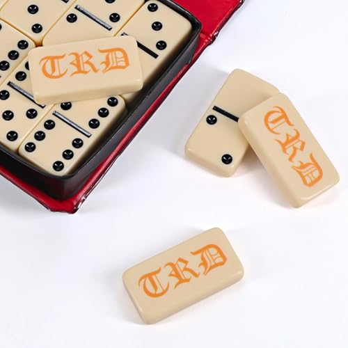 WE Games Personalized Double 6 Domino Set in Vinyl Case, Dominoes Set for Adults, Customized Gifts