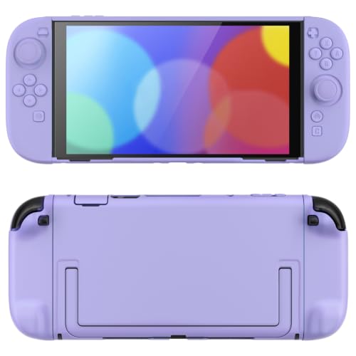 PlayVital Protective Case for Nintendo Switch 2 - Cute Dockable Hard Case Shell for Switch 2 with Thumb Grip & Sticker & Button Caps, Anti-Scratch & Shockproof Cover Skin - Light Violet - color: Light Violet