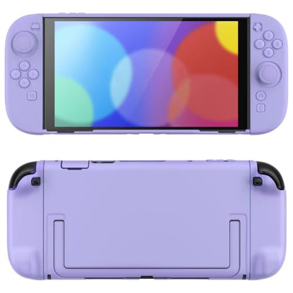 PlayVital Protective Case for Nintendo Switch 2 - Cute Dockable Hard Case Shell for Switch 2 with Thumb Grip & Sticker & Button Caps, Anti-Scratch & Shockproof Cover Skin - Light Violet - color: Light Violet