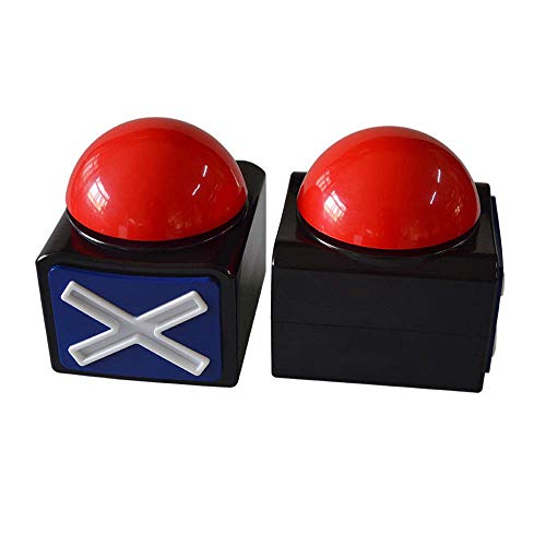 JIALITFUN Game Answer Buzzers 4 Pack, Games Buzzer for Trivia Quiz Got Talent Games with Lights and Sound Game Show Button Family Feud Board Game