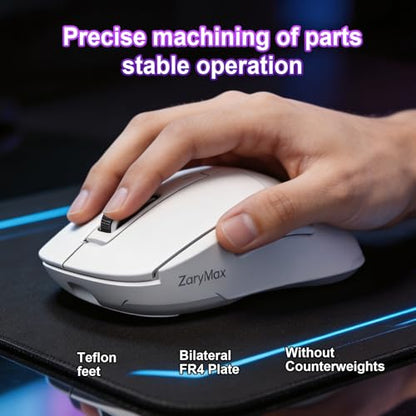 NEO V2 Bluetooth Gaming Mouse, Tri-Mode, 55g, 12000DPI RGB, White - color: White