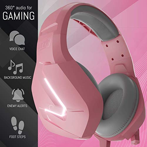 Orzly Gaming Headset (Pink) for PC and Gaming Consoles PS5, PS4, Xbox Series X | S, Xbox ONE, Nintendo Switch & Google Stadia Stereo Sound with Noise Cancelling mic - Hornet RXH-20 Nakuru Edition - color: Pink