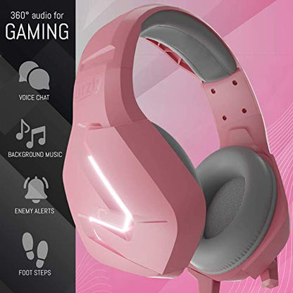 Orzly Gaming Headset (Pink) for PC and Gaming Consoles PS5, PS4, Xbox Series X | S, Xbox ONE, Nintendo Switch & Google Stadia Stereo Sound with Noise Cancelling mic - Hornet RXH-20 Nakuru Edition - color: Pink