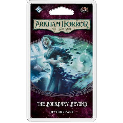 Arkham Horror The Card Game The Boundary Beyond Mythos Pack - Unravel Mysteries in a Shifting Reality! Cooperative LCG, Ages 14+, 1-4 Players, 1-2 Hour Playtime, Made by Fantasy Flight Games - size: Mythos Pack, style: The Boundary Beyond
