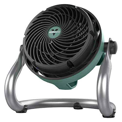Vornado EXO51 Small Heavy Duty Air Circulator, 3-Speed High Velocity Shop Fan, Dustproof and Water-Resistant, Powerful Motor, Industrial High Impact Case, Whole Room Air Circulator, Green - style: EXO51 - Small