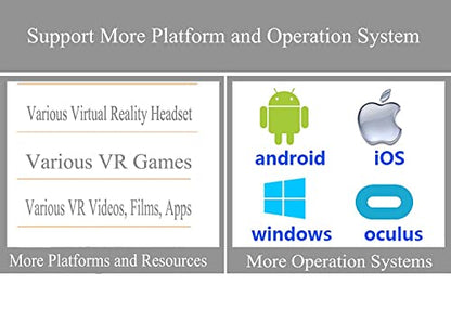 VR Remote Controller Gamepad Bluetooth Control VR Video, Game, Selfie, Flip E-Book/PPT/Nook Page, Mouse, in Virtual Reality Headset PC Tablet Laptop iPhone Smart Phone