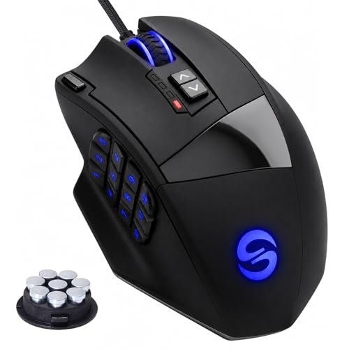 UtechSmart Gaming Mouse (Wired 2535-1, Black-Blue) - color: Black-Blue