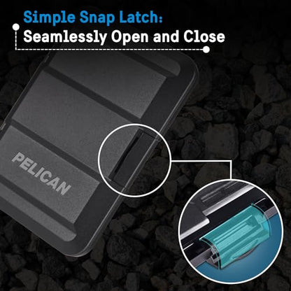 Pelican MagSafe Wallet for iPhone - Heavy Duty MIL-STD Snap-On Phone Magnetic Wallet and Phone Card Holder - Detachable and Slim Hard Case for iPhone 17 Pro Max /16 Pro Max/15/14/13/12/Pixel 10- Black - color: Black, style: Protector