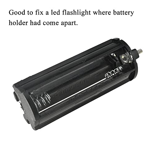 HAHIYO 3xAAA Cylindrical Battery Holder Black Adapter Tube Case Not Corrode Solid Good Contact Bear Battery Leakage Smooth Load for Flashlight Torch Led RC 2.15inch Length 3PCS Plastic - style: 3AAA(cylinder)-3P