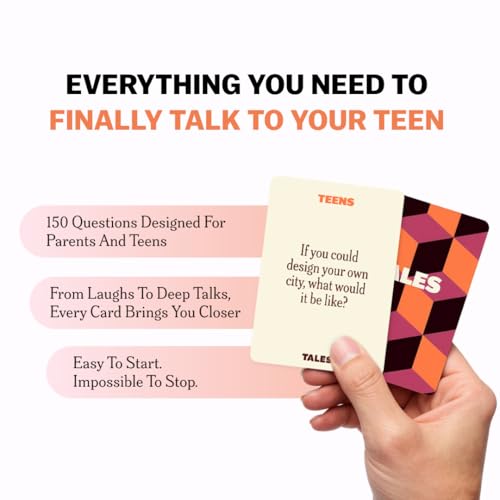 TALES 150 Conversation Cards, Teens Edition, Road Trip Game, Family Bonding - color: Teens Edition
