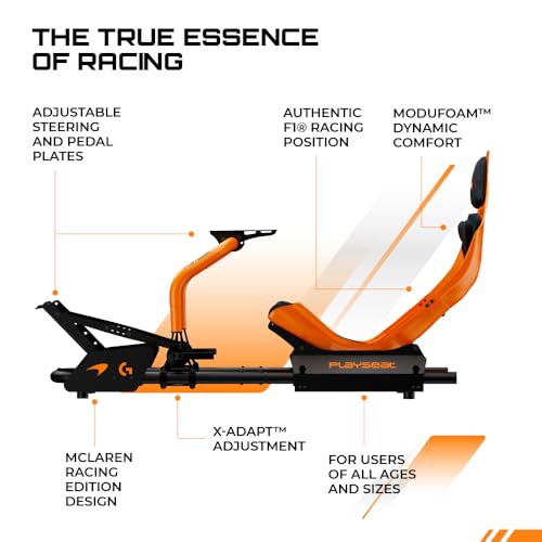 Playseat Formula Instinct - McLaren Racing Edition | Sim Racing Cockpit | Racing Simulator featuring the Authentic F1® racing position built to handle Direct Drive with an Open Cockpit Design