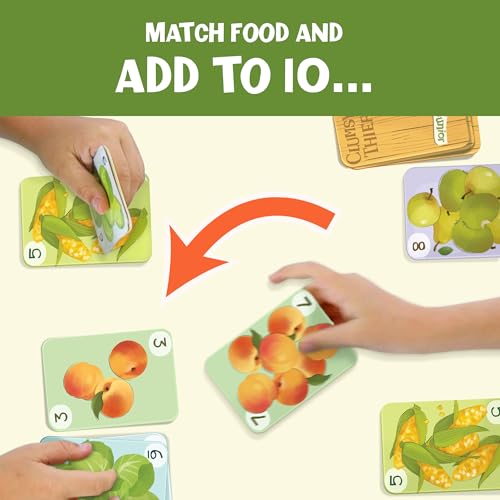Melon Rind Clumsy Thief Junior Math Card Game, Adding to 10 Fun for Kids Ages 5-7+, Award-Winning Family Game for 2-4 Players, Educational to Develop Math Skills with Confidence - style: Adding to 10