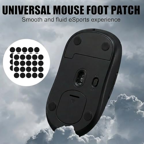 160 Pcs Mouse Slider Pads Replacement, PTFE Glide Dots 6mm and 7mm Universal Mouse Skates for Gaming Mouse and Office Mice, Smooth Glide Upgrade Compatible with Cloth or Hard Mousepads (Black) - size: Dia 6mm/7mm Black