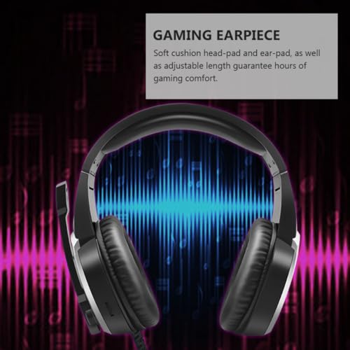 Tofficu Noise Cancelling Gaming Headset with Microphone Stereo Wired Over-Ear Headphones for Computer, Skin-Friendly Plastic Material, for Playing Games and Chat