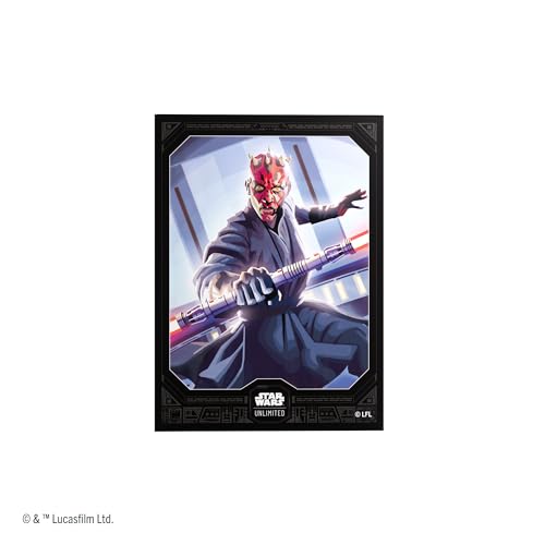 Star Wars Unlimited Darth Maul Art Sleeves | Gamegenic Officially Licensed Pack of 60 Art Sleeves & 2 Clear Sleeves, Optimized Size for Star Wars Unlimited TCGs and LCGs