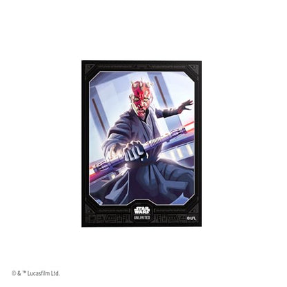 Star Wars Unlimited Darth Maul Art Sleeves | Gamegenic Officially Licensed Pack of 60 Art Sleeves & 2 Clear Sleeves, Optimized Size for Star Wars Unlimited TCGs and LCGs